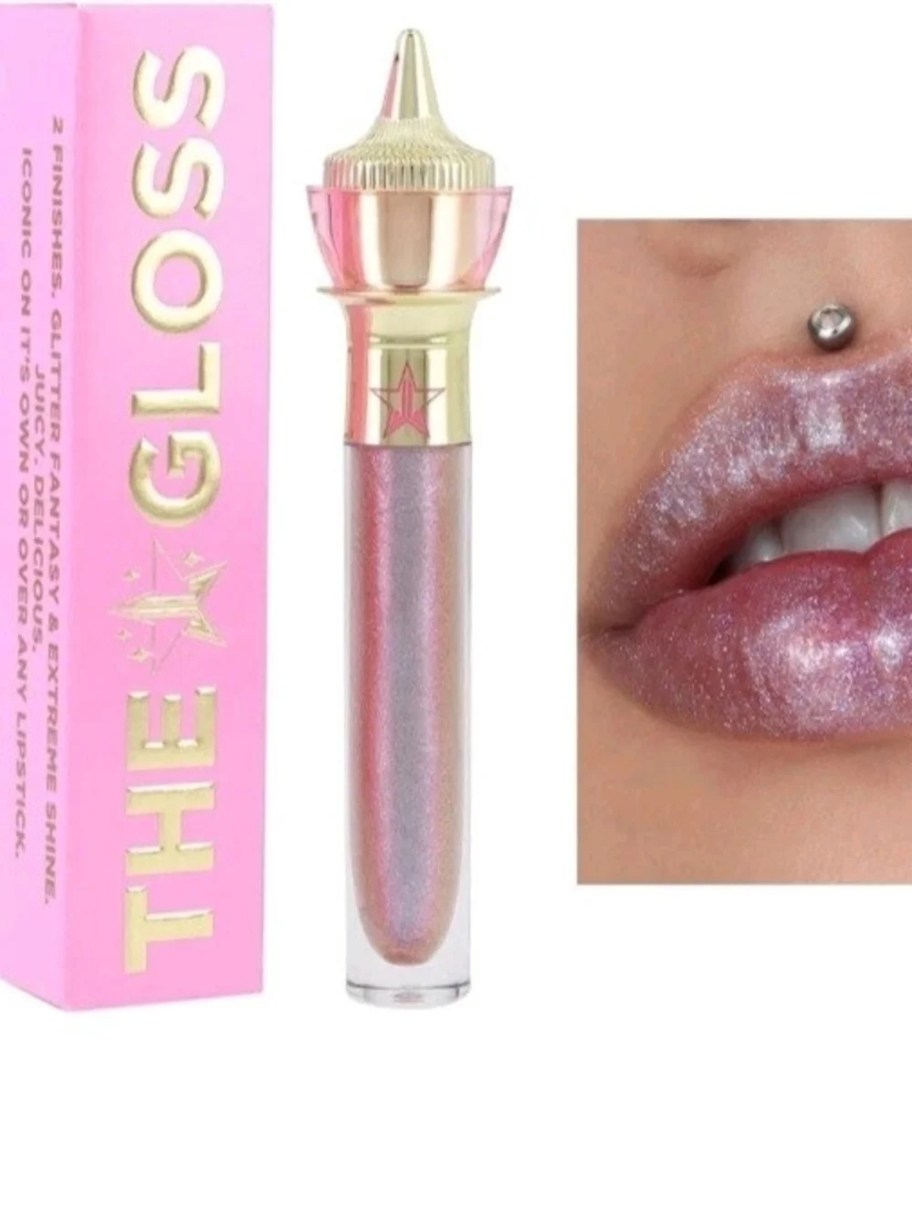 Jeffree Star Sequin Glass Lip Gloss - Pink